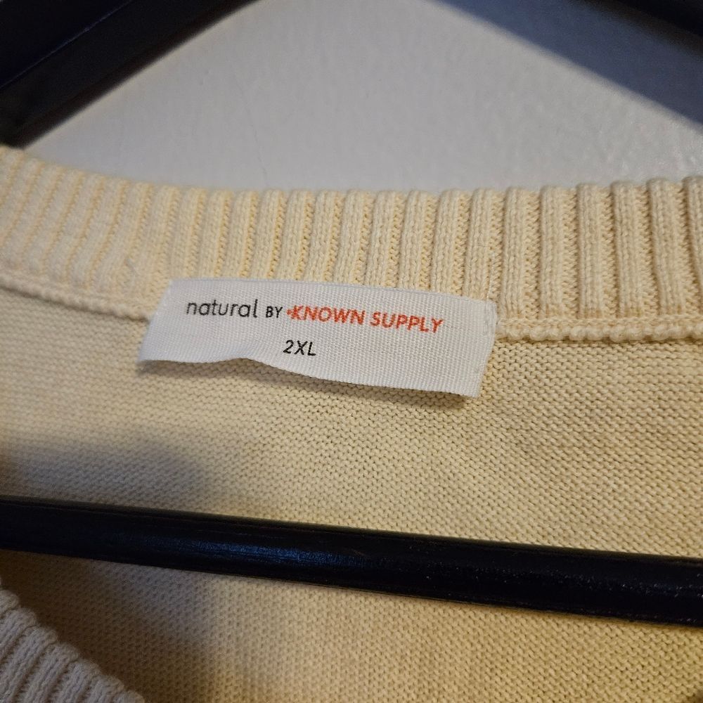 Known Supply Sweater Palmer Stripe Sun Fade Blue Stripe Organic Cotton Casual - Picture 8 of 12